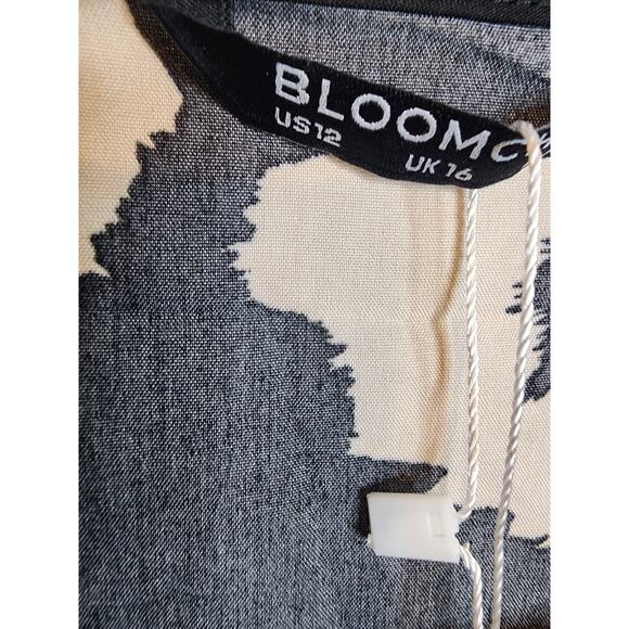 BloomChic Leopard Print Notch Neck Ruffle Cap Sleeve Belted Dress, NWT, Large - Picture 5 of 6